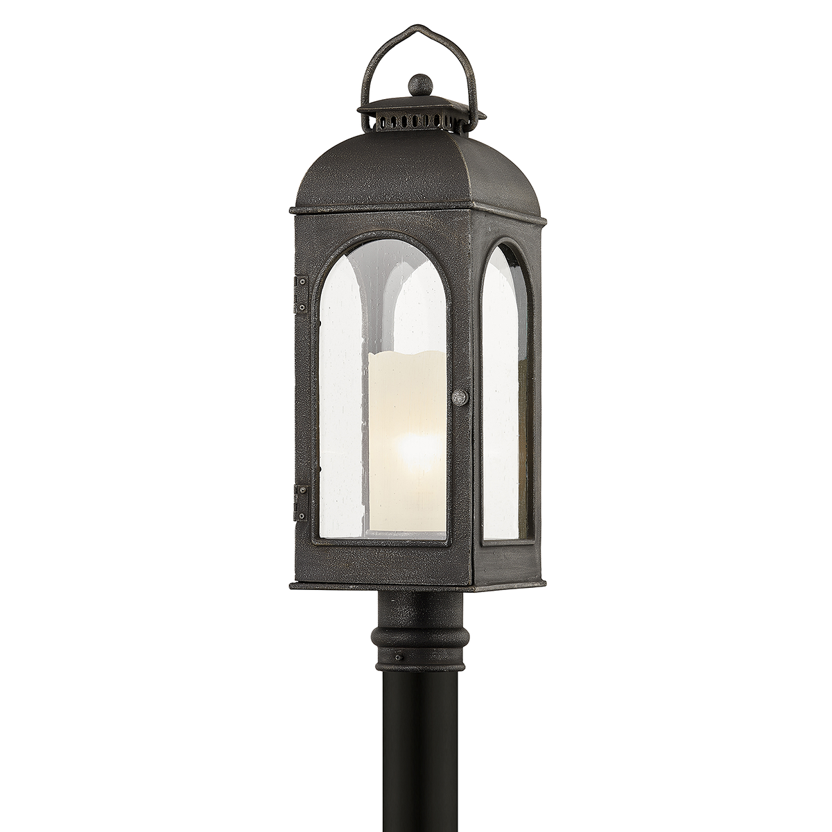 Troy Lighting DERBY 1LT POST P7755 Outdoor l Post/Pier Mounts Troy Lighting AGED PEWTER  