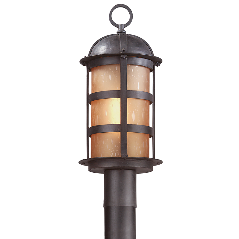 Troy Lighting ASPEN 1LT POST LANTERN LARGE P9252 Pier & Post Mount Lights Troy Lighting NATURAL BRONZE  