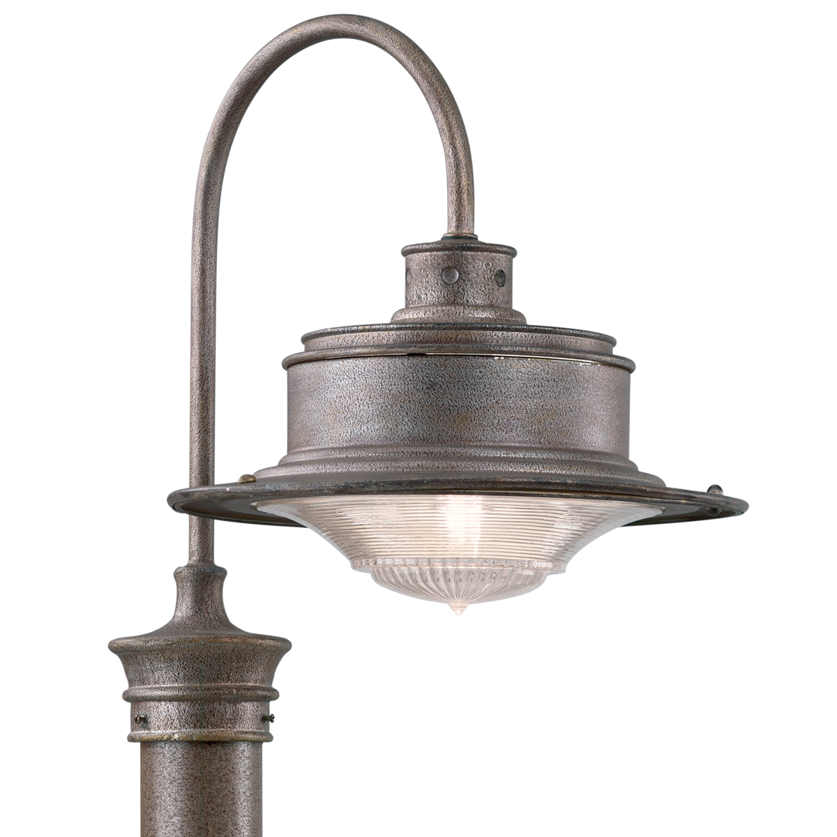 Troy Lighting SOUTH STREET 1LT POST DOWNLIGHT LARGE OLD GALVANIZED P9394 Outdoor l Post/Pier Mounts Troy Lighting OLD GALVANIZED  