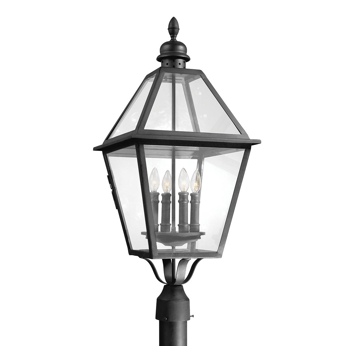 Troy Lighting TOWNSEND 4LT POST LANTERN EXTRA LARGE P9626 Outdoor l Post/Pier Mounts Troy Lighting NATURAL BRONZE  