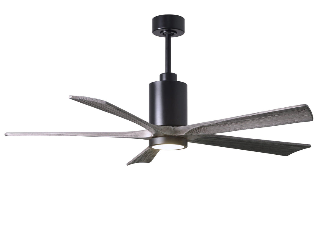 Matthews Fan Company Patricia-5 Five Blade with Light Kit PA5 Indoor Ceiling Fans Matthews Fan Company Matte Black Matte Black 52"