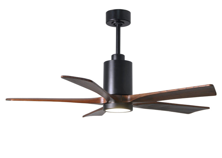 Matthews Fan Company Patricia-5 Five Blade with Light Kit PA5 Indoor Ceiling Fans Matthews Fan Company Matte Black Matte White 42"