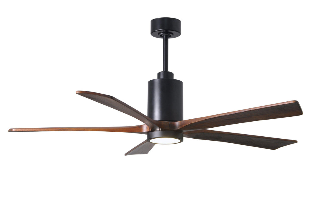 Matthews Fan Company Patricia-5 Five Blade with Light Kit PA5 Indoor Ceiling Fans Matthews Fan Company Matte Black Matte White 52"