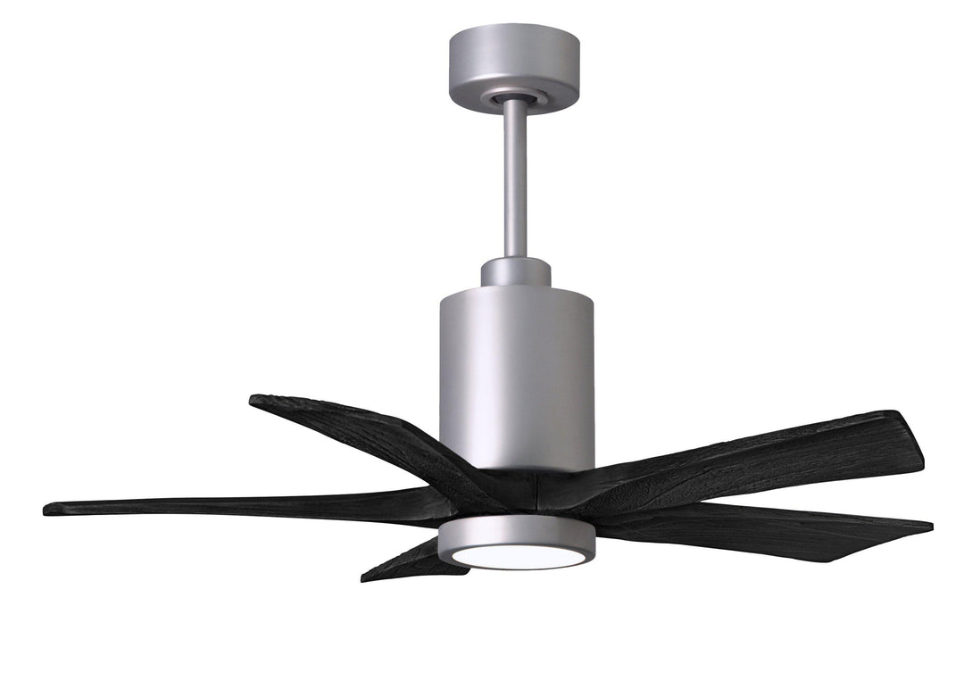 Matthews Fan Company Patricia-5 Five Blade with Light Kit PA5 Indoor Ceiling Fans Matthews Fan Company Matte Black Matte White 60"