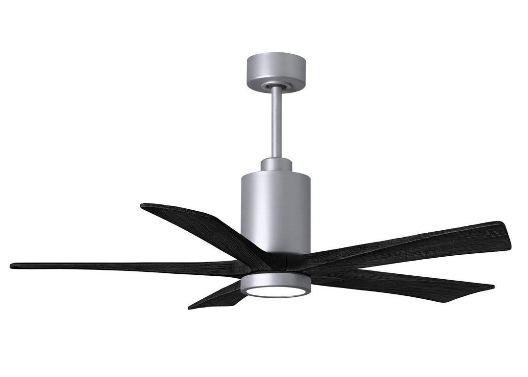 Matthews Fan Company Patricia-5 Five Blade with Light Kit PA5 Indoor Ceiling Fans Matthews Fan Company Matte Black Walnut Tone 42"