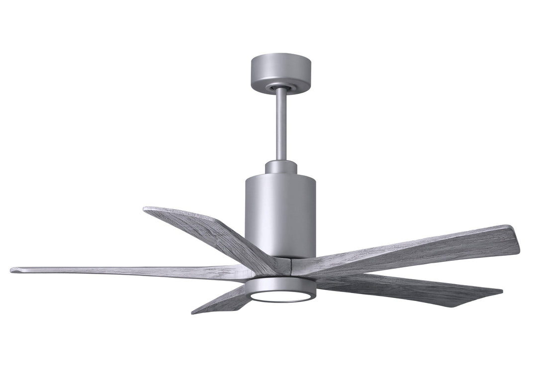 Matthews Fan Company Patricia-5 Five Blade with Light Kit PA5 Indoor Ceiling Fans Matthews Fan Company Brushed Nickel Matte Black 42"