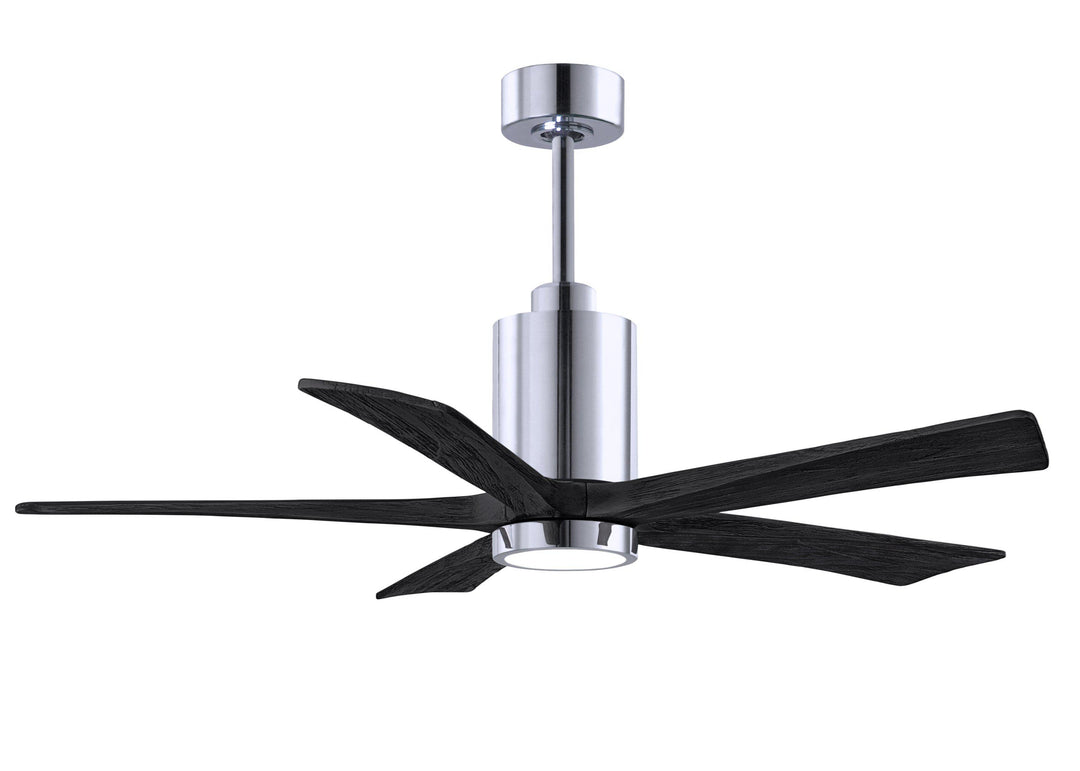 Matthews Fan Company Patricia-5 Five Blade with Light Kit PA5 Indoor Ceiling Fans Matthews Fan Company Brushed Nickel Walnut Tone 42"