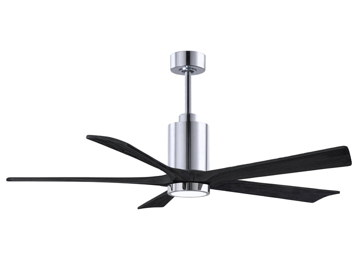 Matthews Fan Company Patricia-5 Five Blade with Light Kit PA5 Indoor Ceiling Fans Matthews Fan Company Brushed Nickel Walnut Tone 52"