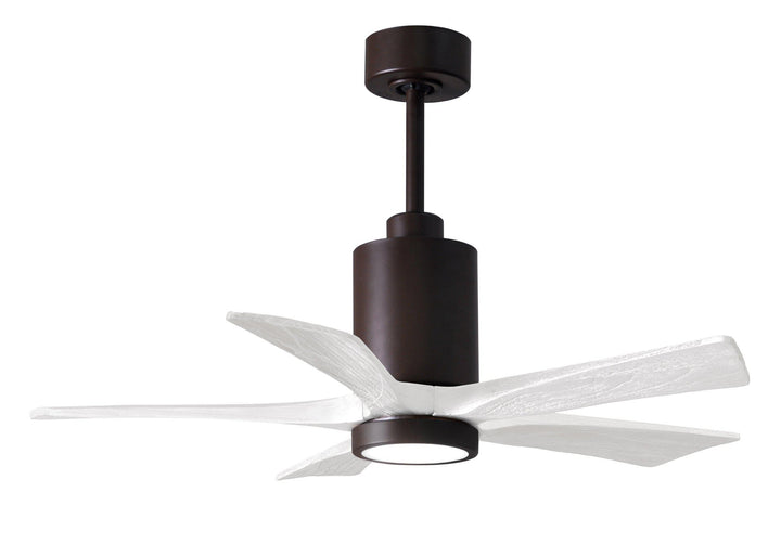 Matthews Fan Company Patricia-5 Five Blade with Light Kit PA5 Indoor Ceiling Fans Matthews Fan Company Textured Bronze Matte Black 60"