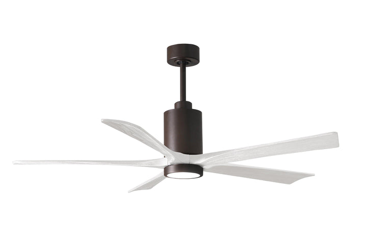 Matthews Fan Company Patricia-5 Five Blade with Light Kit PA5 Indoor Ceiling Fans Matthews Fan Company Textured Bronze Barnwood Tone 52"