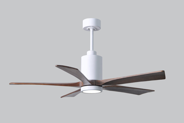 Matthews Fan Company Patricia-5 Five Blade with Light Kit PA5 Indoor Ceiling Fans Matthews Fan Company White Matte White 42"