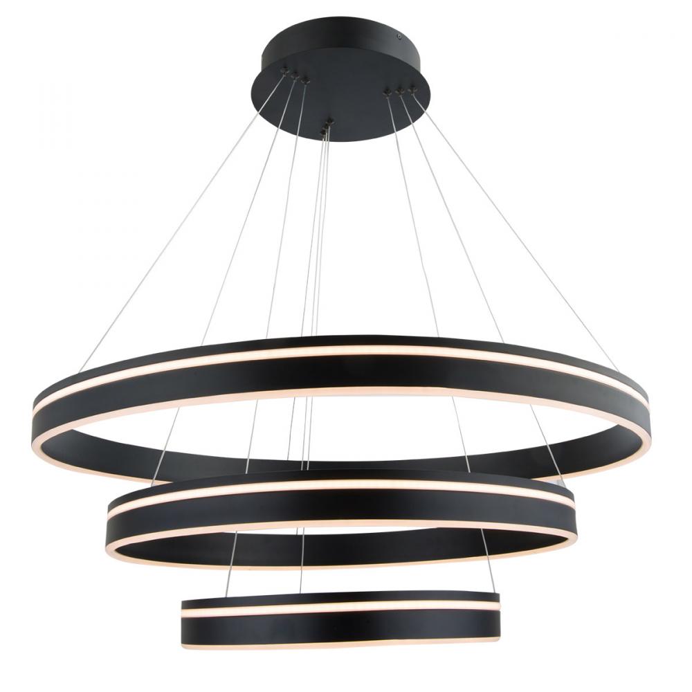 WAC Voyager 3 Light LED Pendant PD-40903 Pendants WAC Black  