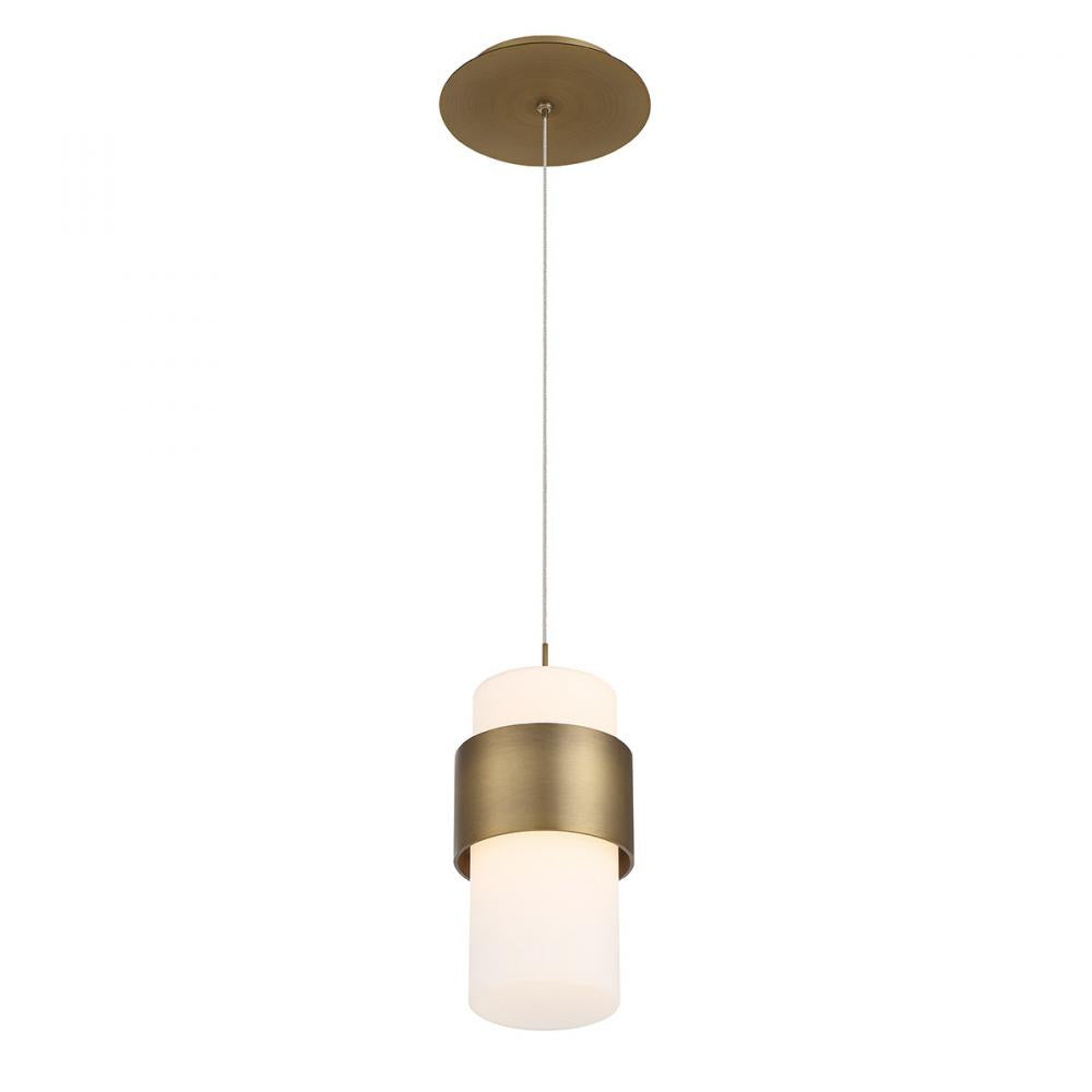 WAC Banded LED Mini Pendant PD-68909 Pendants WAC Brass  