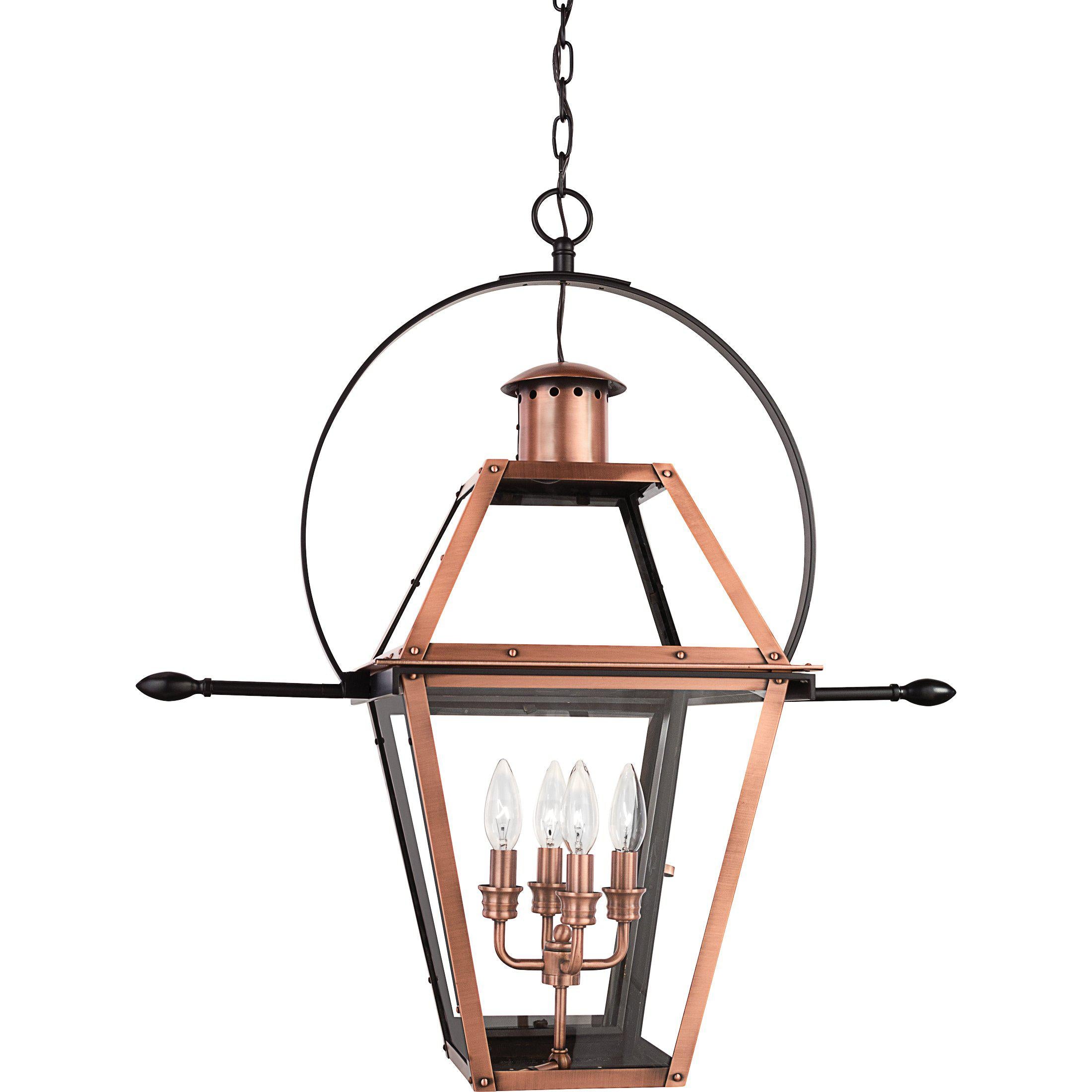 Quoizel  Rue De Royal Outdoor Lantern, Hanging Large Outdoor Light Fixture l Hanging Quoizel Aged Copper  