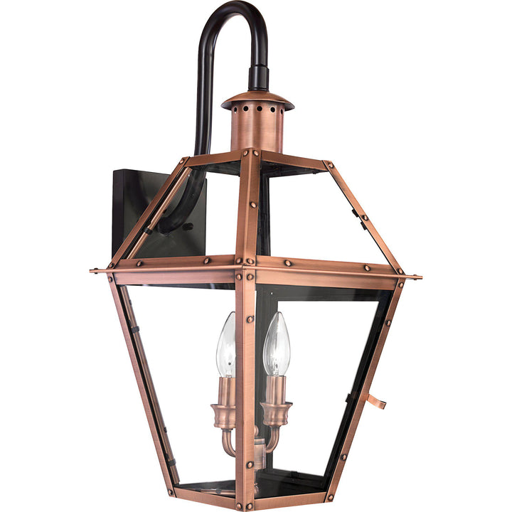 Quoizel  Rue De Royal Outdoor Lantern, Large Outdoor Wall Lights Quoizel Aged Copper  