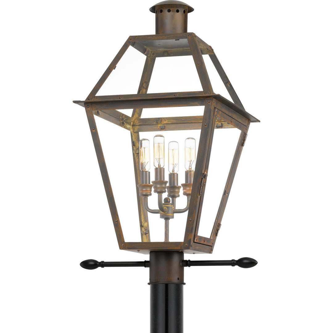 Quoizel Rue De Royal Outdoor Lantern, Post