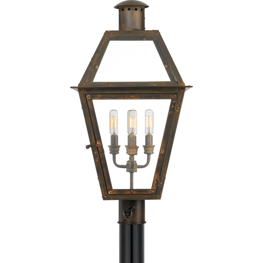 Quoizel Rue De Royal Outdoor Lantern, Post