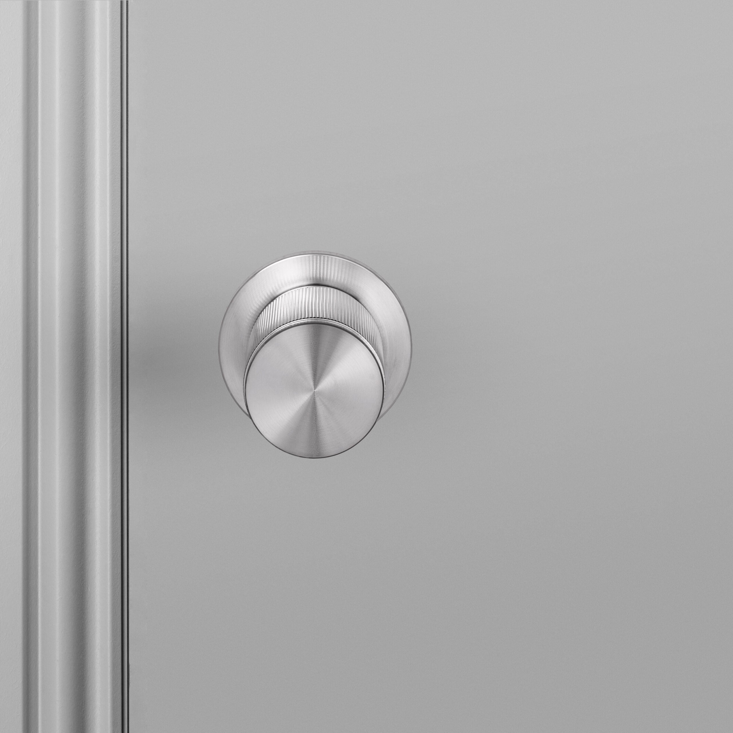 Buster + Punch Door Knob Double Sided, Linear Design, FIXED TYPE Hardware Buster + Punch Steel  