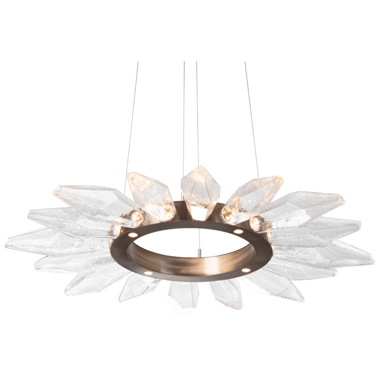 Hammerton Rock Crystal Radial Ring - 42 Chandeliers Hammerton Studio Metallic Beige Silver Chilled Blown Glass - Amber 2700