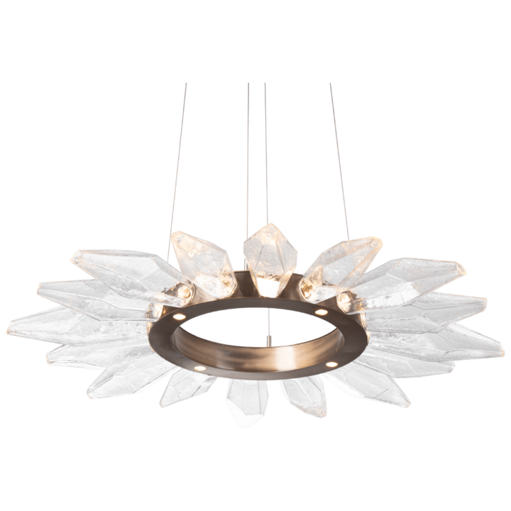 Hammerton Rock Crystal Radial Ring - 42 Chandeliers Hammerton Studio Metallic Beige Silver Chilled Blown Glass - Amber 2700