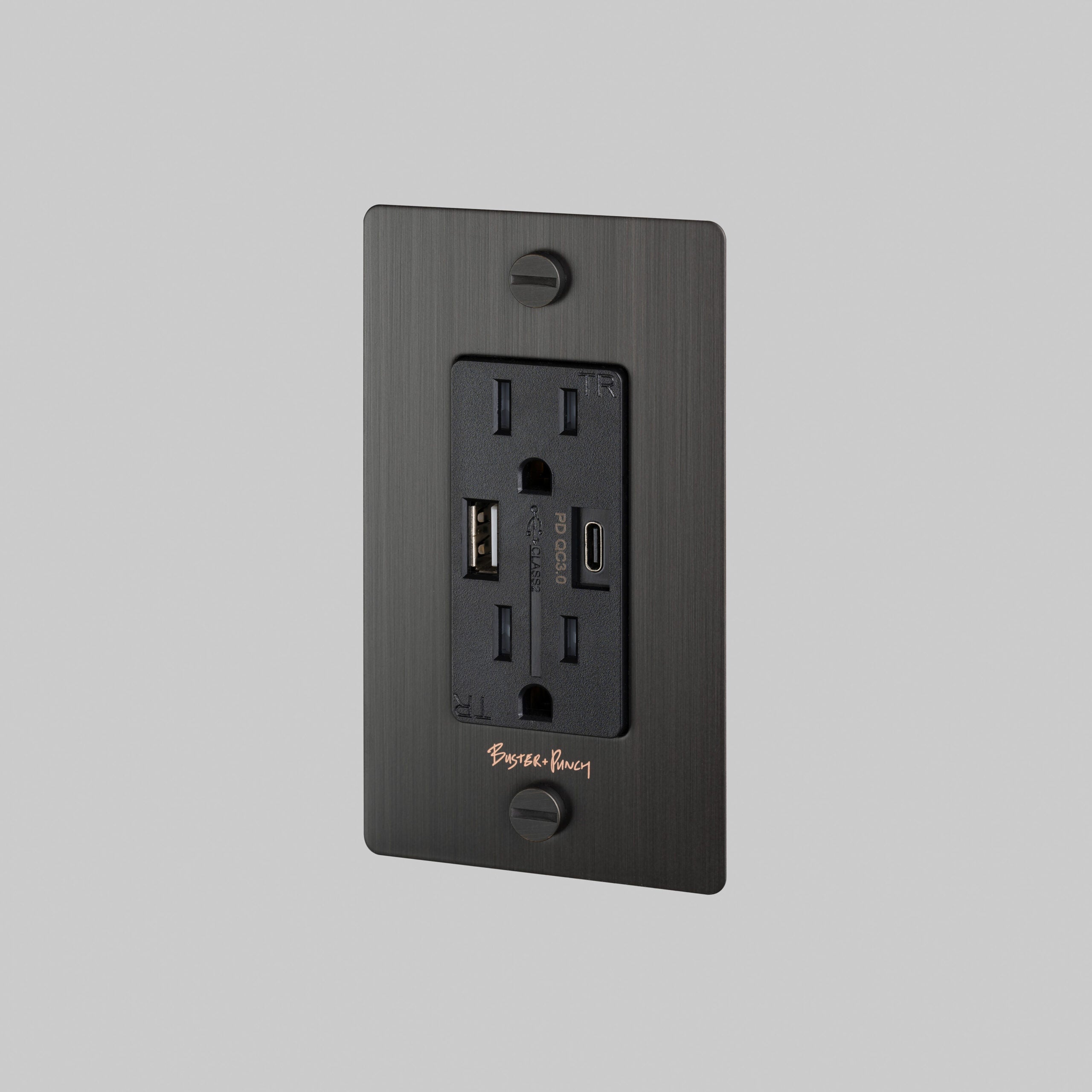 Buster + Punch US 1G COMBINATION DUPLEX OUTLET AND USB-A + C CHARGER