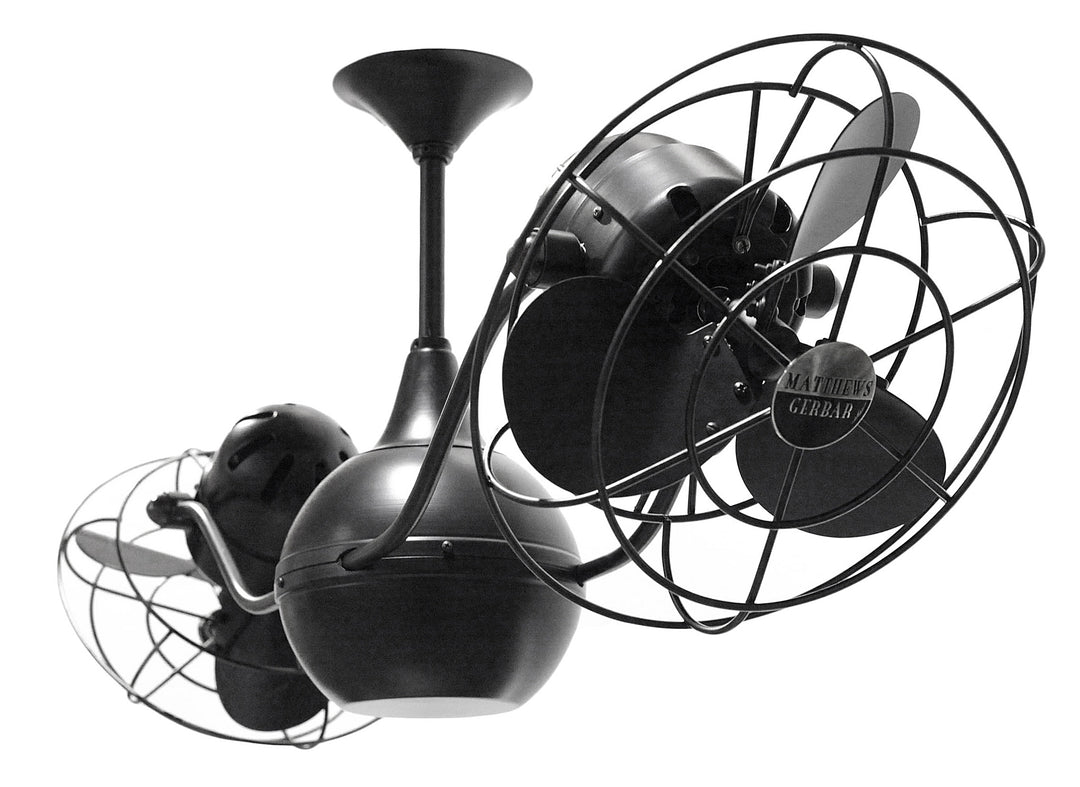 Matthews Fan Company Vent Bettina Rotational Fan Indoor Ceiling Fans Matthews Fan Company 42" Matte Black Black