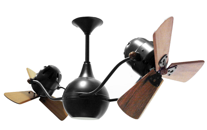 Matthews Fan Company Vent Bettina Rotational Fan Indoor Ceiling Fans Matthews Fan Company 44" Matte Black Mahogany