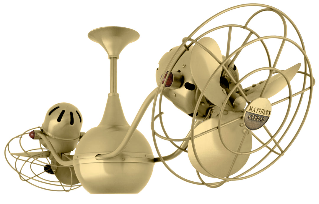 Matthews Fan Company Vent Bettina Rotational Fan Indoor Ceiling Fans Matthews Fan Company 42" Brushed Brass Brushed Brass