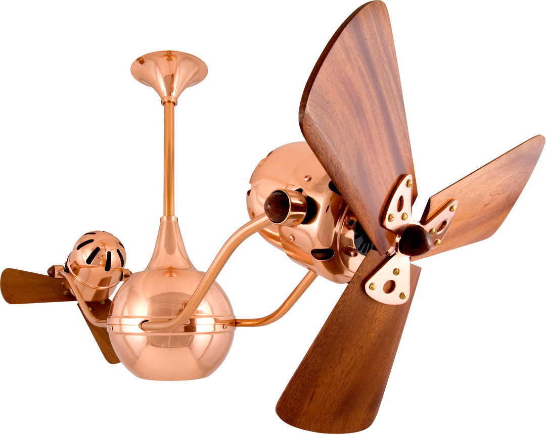 Matthews Fan Company Vent Bettina Rotational Fan Indoor Ceiling Fans Matthews Fan Company 44" Polished Copper Mahogany