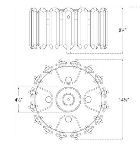 Visual Comfort Bonnington Small Flush Mount Ceiling Flush Mounts Visual Comfort & Co.   