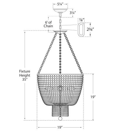 Visual Comfort Jacqueline Chandelier