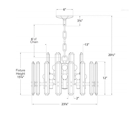 Visual Comfort Bonnington Chandelier