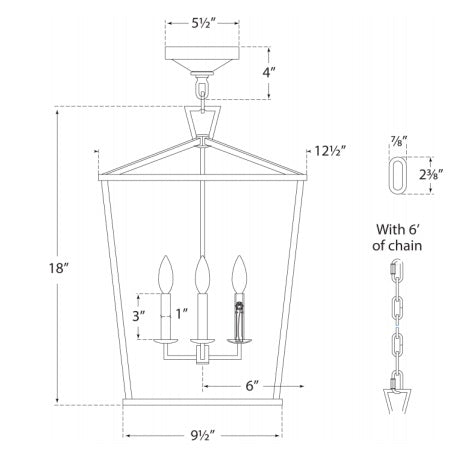 Visual Comfort Darlana Small Lantern | OS