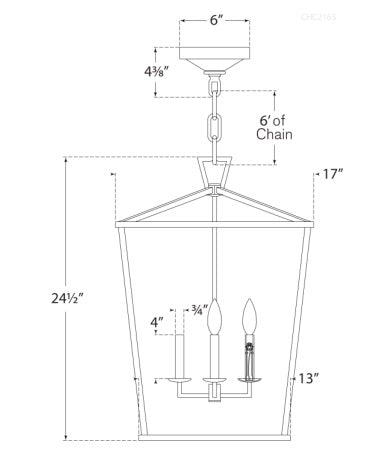 Visual Comfort Darlana Medium Lantern