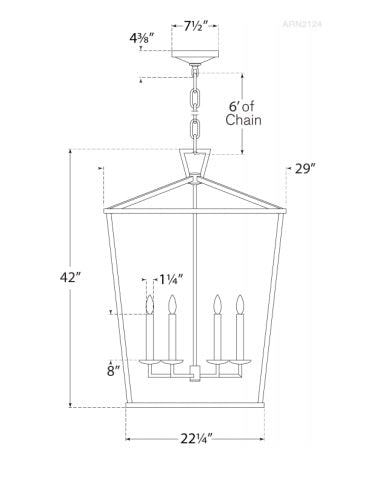 Visual Comfort Darlana Extra Large Lantern