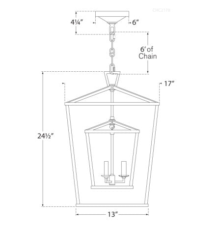 Visual Comfort Darlana Medium Double Cage Lantern