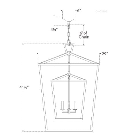 Visual Comfort Darlana Extra Large Double Cage Lantern