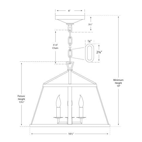 Visual Comfort Darlana 16" Pendant Pendants Visual Comfort & Co.   