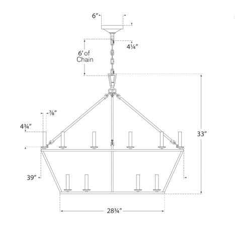 Visual Comfort Darlana Large Two-Tiered Ring Chandelier