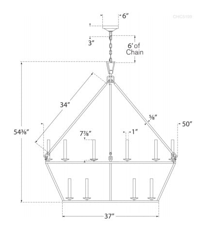 Visual Comfort Darlana Extra Large Two-Tier Chandelier Chandeliers Visual Comfort & Co.   