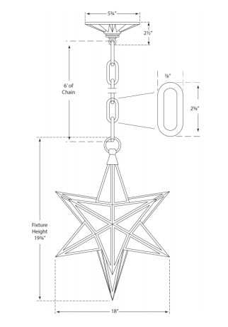 Visual Comfort Moravian Medium Star Lantern