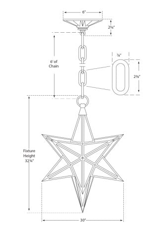 Visual Comfort Moravian Large Star Lantern