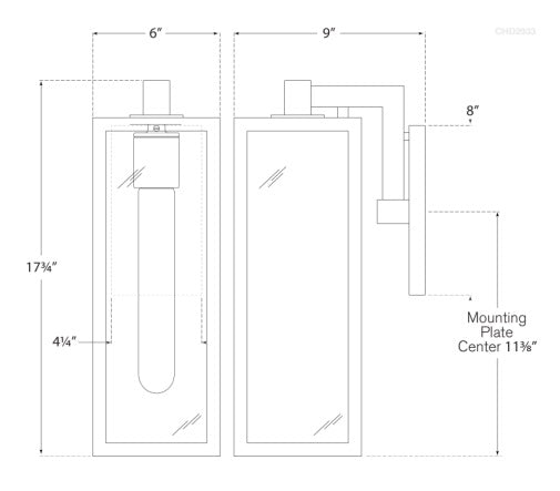 Visual Comfort Fresno Framed Medium Sconce Outdoor Flush Mounts Visual Comfort & Co.   