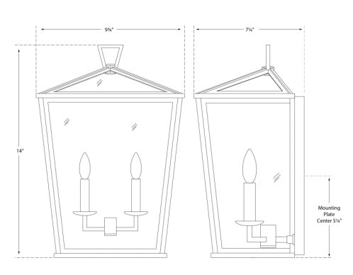 Visual Comfort Darlana Small 3/4 Lantern