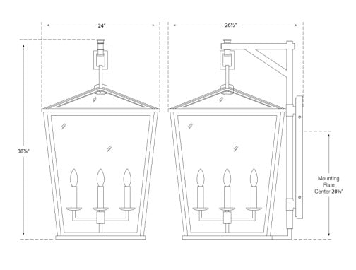 Visual Comfort Darlana Grande Bracket Lantern