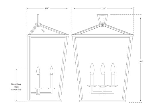 Visual Comfort Darlana Medium 3/4 Lantern