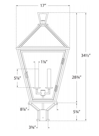 Visual Comfort Classic Darlana Post Light