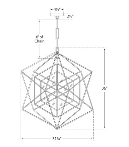 Visual Comfort Cubist Medium Chandelier