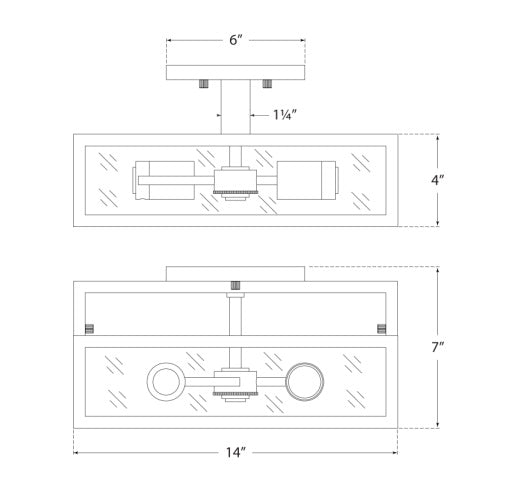 Visual Comfort Halle Medium Flush Mount