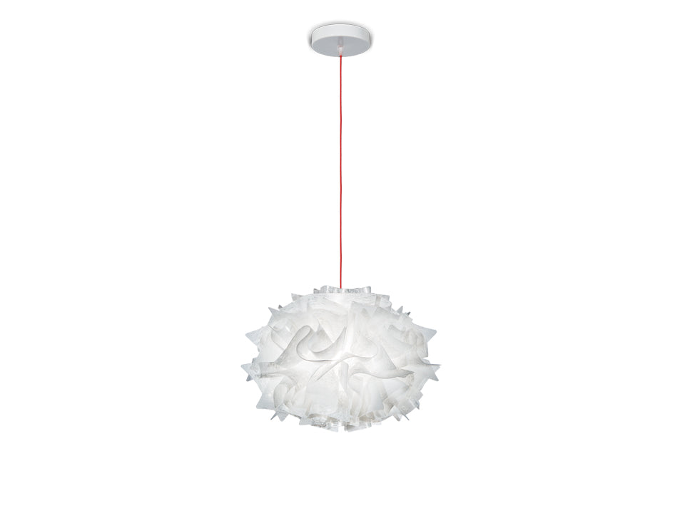 SLAMP VELI MINI SINGLE SUSPENSION Pendants Slamp WHITE, RED WIRE  